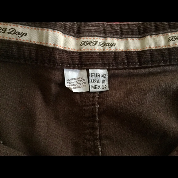 3/$20 Dark Brown Jean Style Corduroy Skirt - Picture 5 of 5